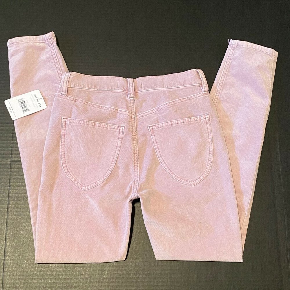 NWT Free People $88 We The Free Women Jeans 25 Sun Chaser Cord Skinny Lilac - Picture 5 of 9